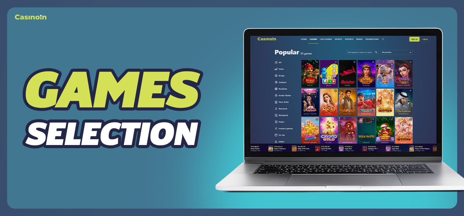 casinoin casino game selection